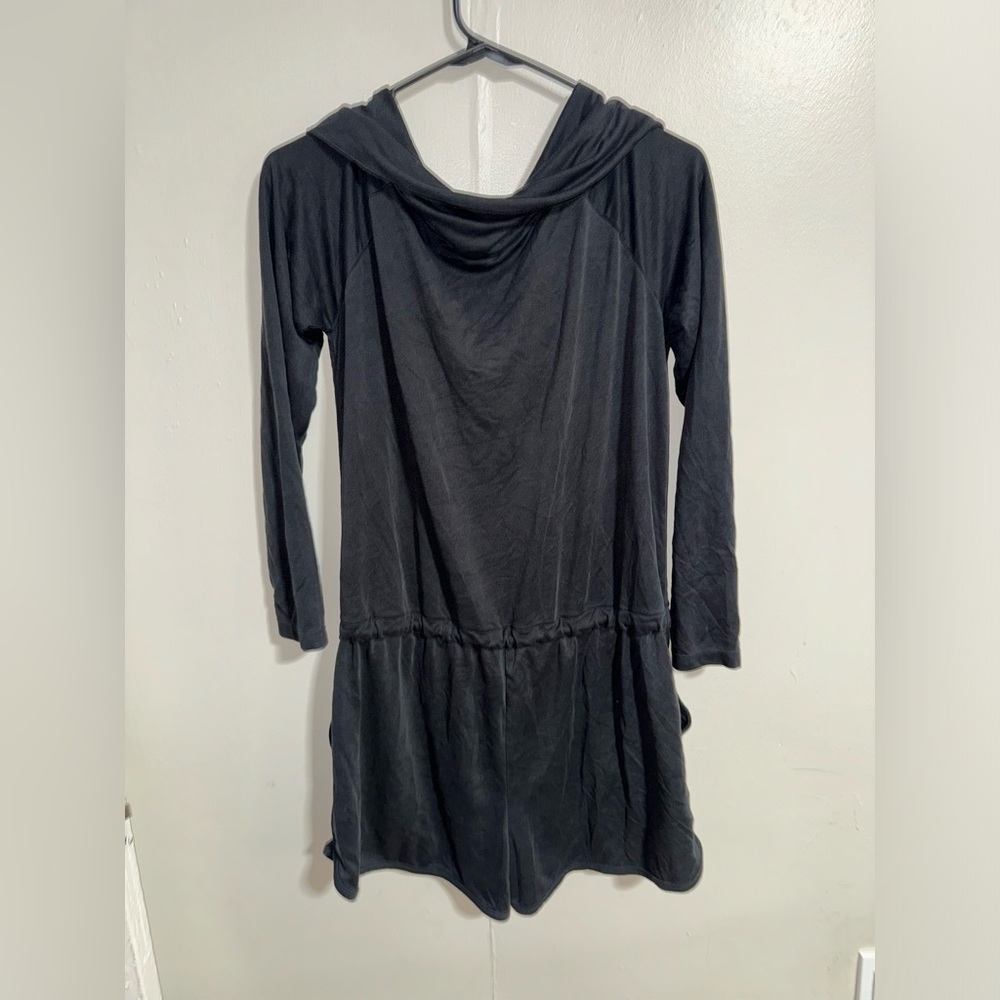 Fabletics Tess Short Solid Black Jumpsuit Sz Large - image 8